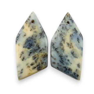 Agat dendrytowy para kaboszon z dziurką 32x15 mm nr R482