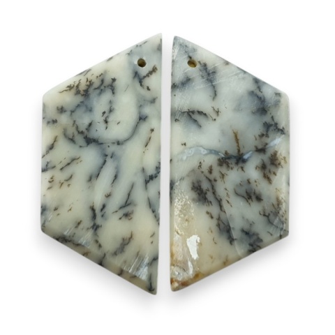 Agat dendrytowy para kaboszon z dziurką 32x15 mm nr R515