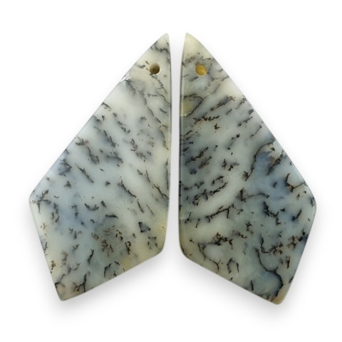 Agat dendrytowy para kaboszon z dziurką 32x16 mm nr R480