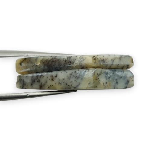 Agat dendrytowy para kaboszon z dziurką 32x16 mm nr R480