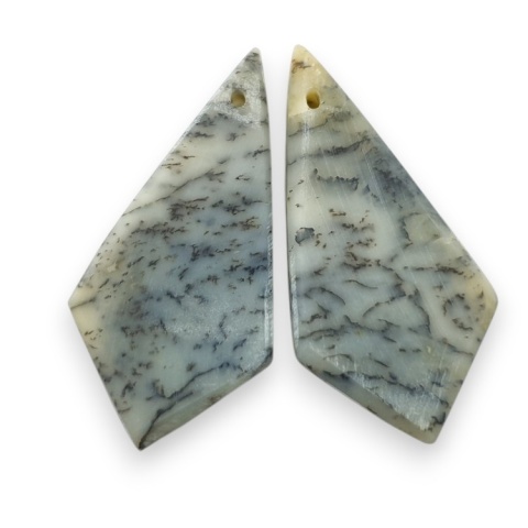 Agat dendrytowy para kaboszon z dziurką 32x16 mm nr R480