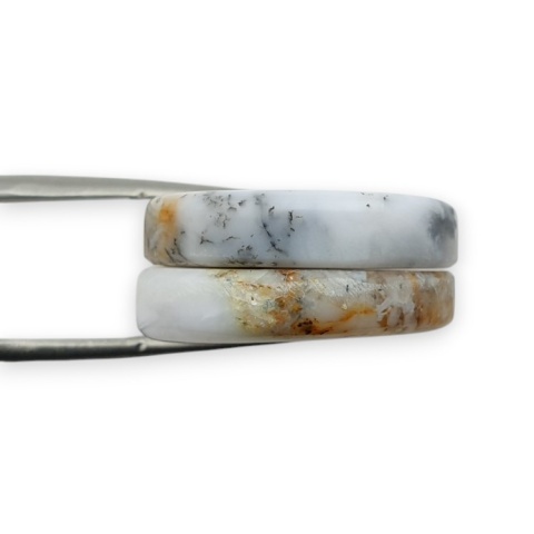 Agat dendrytowy para kaboszon z dziurką fi 23mm nr R512