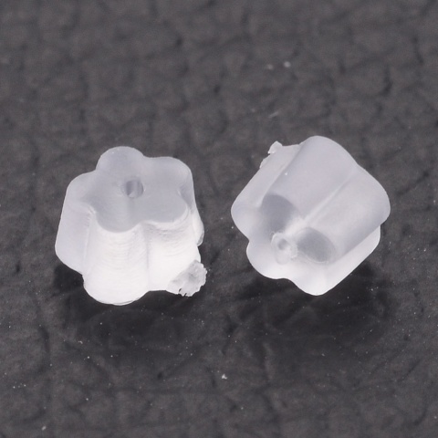 Earring plugs flowers 4x2.5 mm 20 pcs
