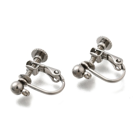Clips with ball and eyelet, surgical steel 316L, 13x16 mm, 2 pcs.