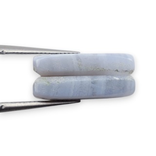 Agat blue lace para kanoszonów z dziurką 16x10 mm nr S9