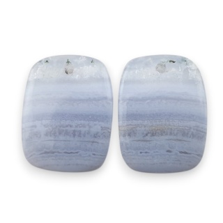 Agat blue lace para kanoszonów z dziurką 18x14 mm nr S7