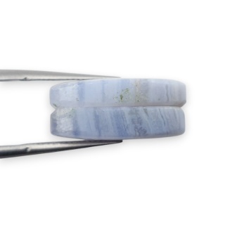 Agat blue lace para kanoszonów z dziurką 18x14 mm nr S7