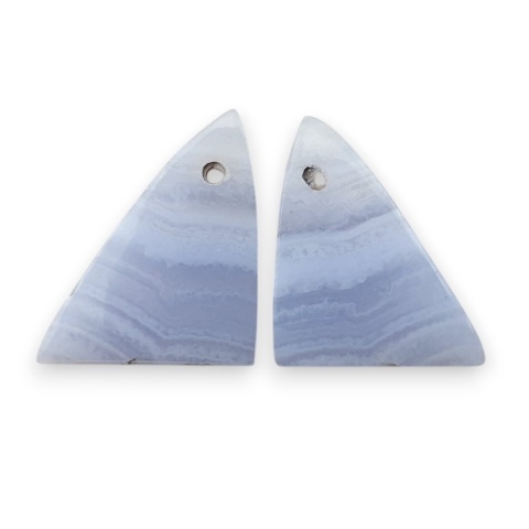 Agat blue lace para kanoszonów z dziurką 20x12 mm nr R988