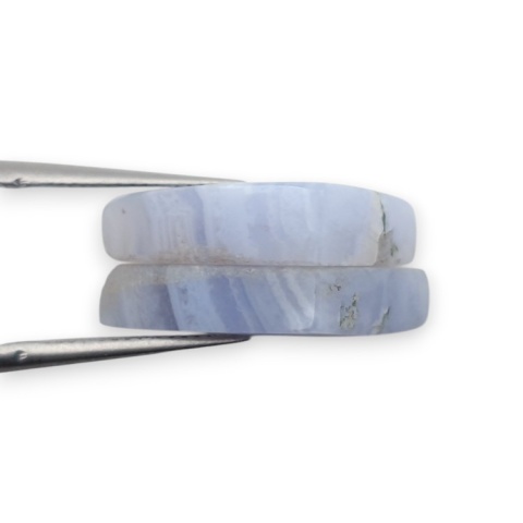 Agat blue lace para kanoszonów z dziurką 20x12 mm nr R988