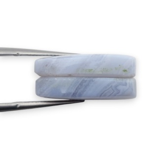 Agat blue lace para kanoszonów z dziurką 20x16 mm nr R993