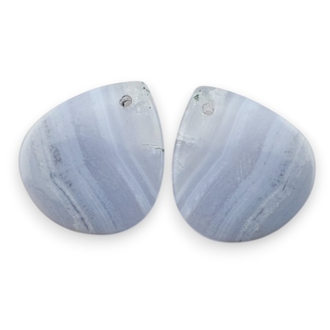 Agat blue lace para kanoszonów z dziurką 20x18 mm nr R997