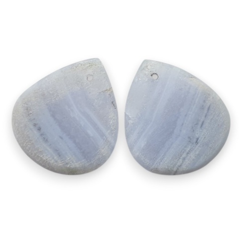 Agat blue lace para kanoszonów z dziurką 20x18 mm nr R997