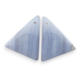 Agat blue lace para kanoszonów z dziurką 22x18 mm nr R976