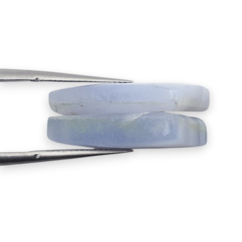 Agat blue lace para kanoszonów z dziurką 22x18 mm nr R976