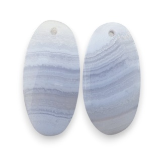 Agat blue lace para kanoszonów z dziurką 23x12 mm nr R984