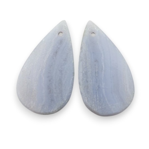 Agat blue lace para kanoszonów z dziurką 23x13 mm nr R981