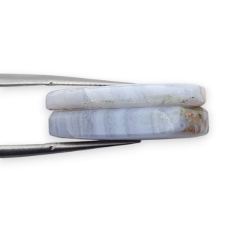 Agat blue lace para kanoszonów z dziurką 23x18 mm nr S5