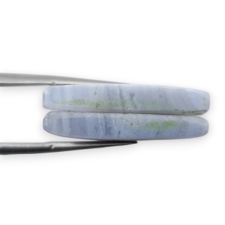 Agat blue lace para kanoszonów z dziurką 24x13 mm nr R996