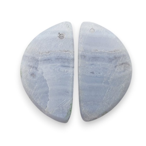 Agat blue lace para kanoszonów z dziurką 24x13 mm nr R996