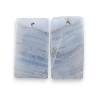 Agat blue lace para kanoszonów z dziurką 24x13 mm nr S11