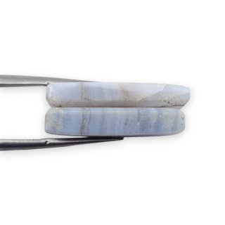 Agat blue lace para kanoszonów z dziurką 24x13 mm nr S11