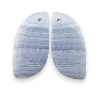 Agat blue lace para kanoszonów z dziurką 26x13 mm nr R990