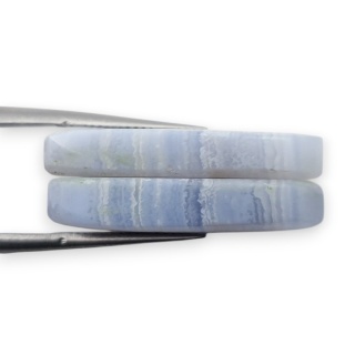 Agat blue lace para kanoszonów z dziurką 26x13 mm nr R990