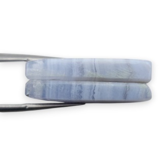 Agat blue lace para kanoszonów z dziurką 27x13 mm nr S2