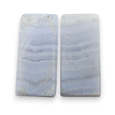Agat blue lace para kanoszonów z dziurką 27x13 mm nr S2