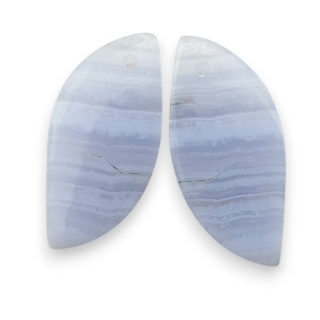 Agat blue lace para kanoszonów z dziurką 27x13 mm nr S8