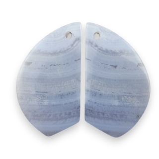 Agat blue lace para kanoszonów z dziurką 27x15 mm nr R998