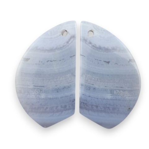 Agat blue lace para kanoszonów z dziurką 27x15 mm nr R998