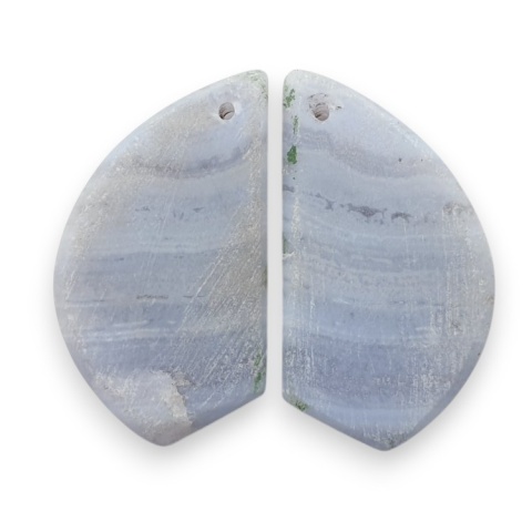 Agat blue lace para kanoszonów z dziurką 27x15 mm nr R998