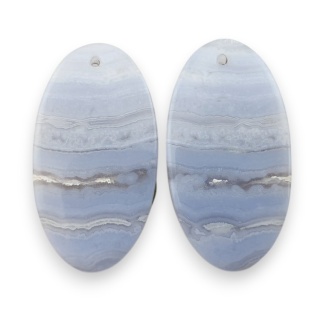 Agat blue lace para kanoszonów z dziurką 28x15 mm nr R987