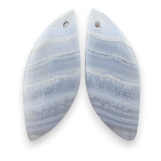 Agat blue lace para kanoszonów z dziurką 29x12 mm nr R992