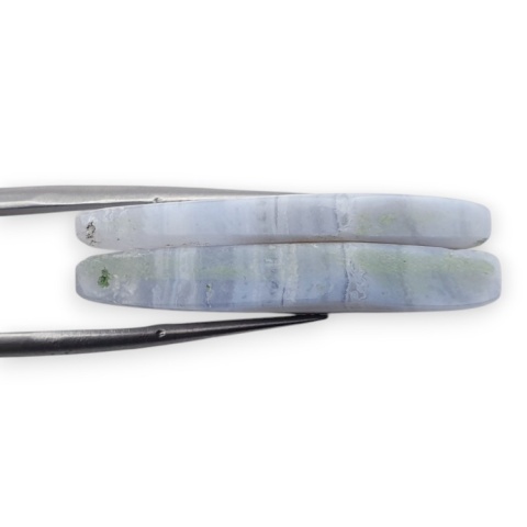 Agat blue lace para kanoszonów z dziurką 32x13 mm nr S16