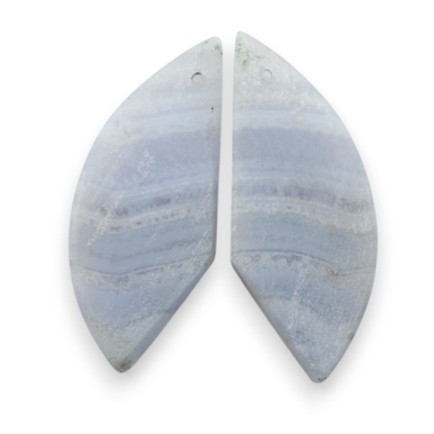 Agat blue lace para kanoszonów z dziurką 32x13 mm nr S16
