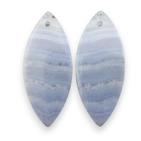 Agat blue lace para kanoszonów z dziurką 32x13 mm nr S3