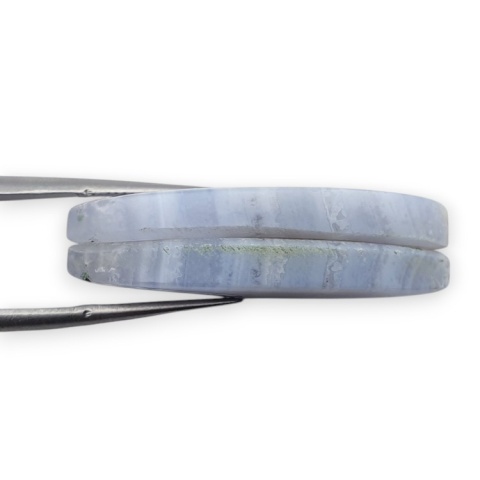 Agat blue lace para kanoszonów z dziurką 32x13 mm nr S3
