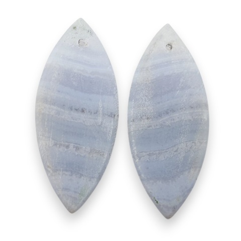 Agat blue lace para kanoszonów z dziurką 32x13 mm nr S3