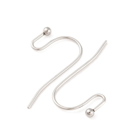 Bigle z kulką stal chirurgiczna 316L 22x12 mm 2 szt