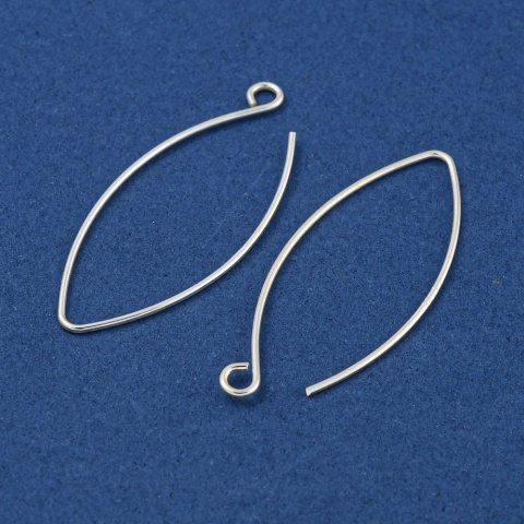 Fish hooks silver 925 30x12 mm 2 pcs