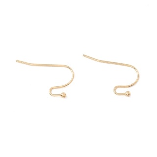 Ball hooks, surgical steel 316L, 22x12 mm, gold-plated, 2 pcs.