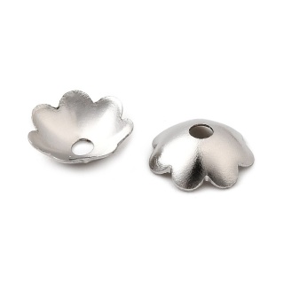 Czapeczki do koralików stal chirurgiczna 316L 6x2 mm 10 szt