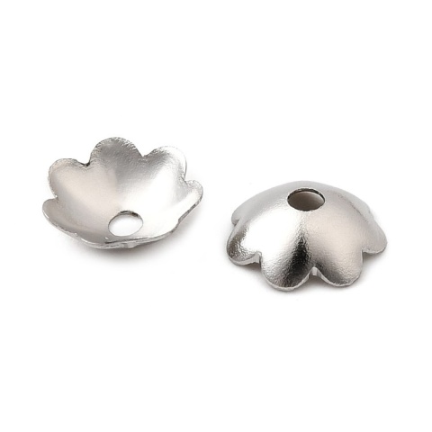 Czapeczki do koralików stal chirurgiczna 316L 6x2 mm 10 szt