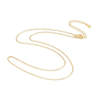 Łańcuszek ankier srebro 925 1 mm 40+5 cm pozłacany