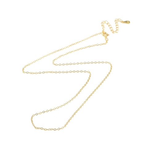 Anchor chain silver 925 1 mm 40+5 cm gold plated