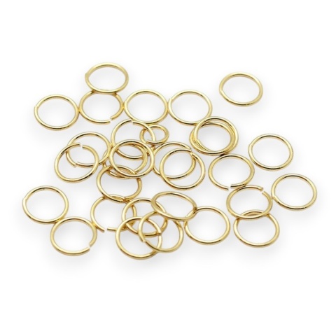 Link silver 925 5x0.7 mm 4 pcs gold-plated