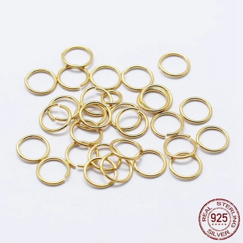 Link silver 925 5x0.7 mm 4 pcs gold-plated