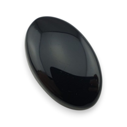 Onyks czarny kaboszon 26x16 mm nr 308